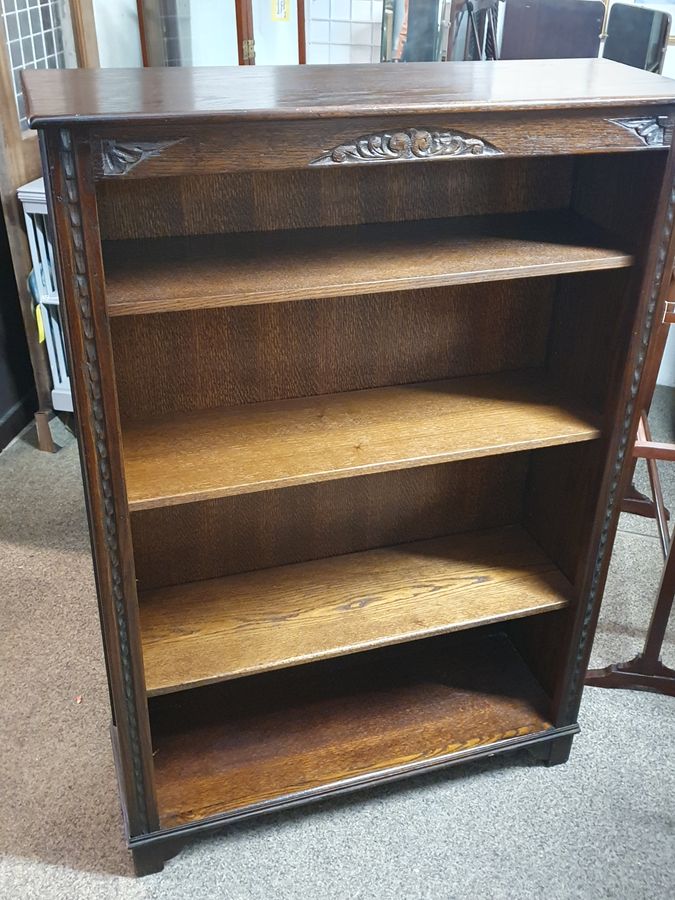 Antique Good 1920's Oak Bookcase 