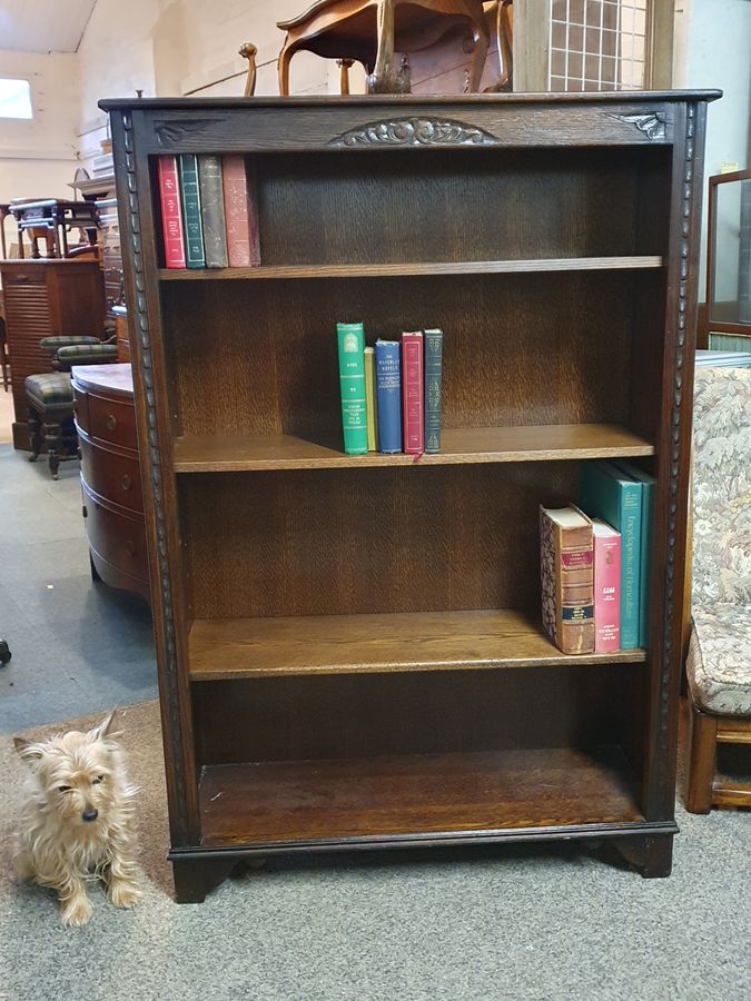 Antique Good 1920's Oak Bookcase 