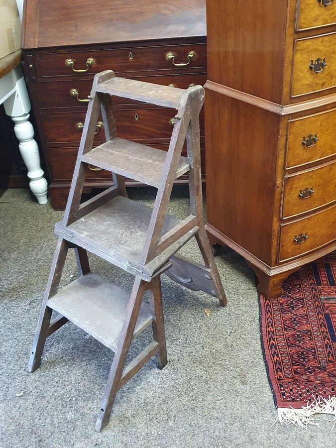 Antique Antique Edwardian Metamorphic Library Step Chair 