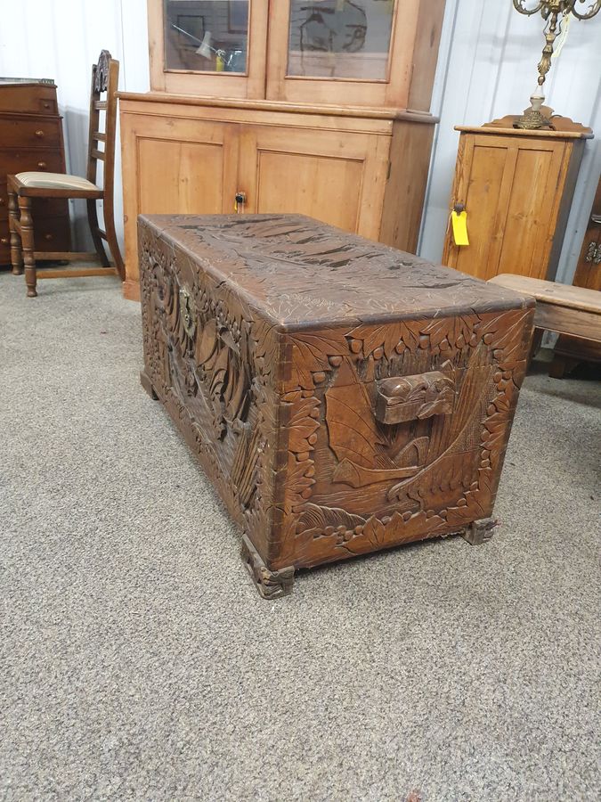 Antique Good Antique Chinese Camphor Box Chest 