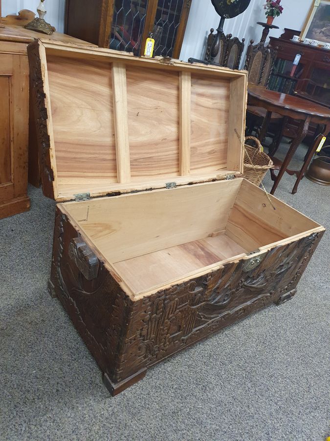 Antique Good Antique Chinese Camphor Box Chest 