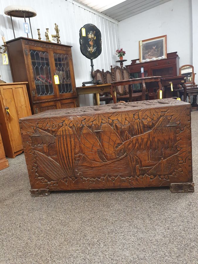 Antique Good Antique Chinese Camphor Box Chest 