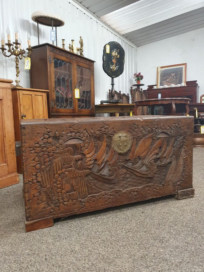 Antique Good Antique Chinese Camphor Box Chest 