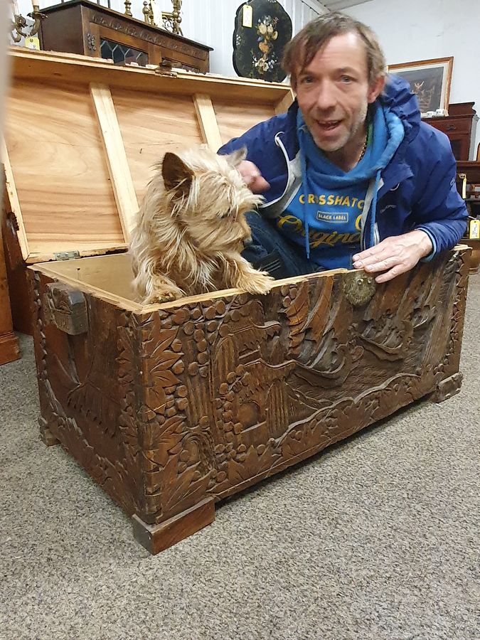 Antique Good Antique Chinese Camphor Box Chest 