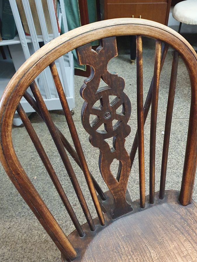 Antique Antique Pair of Country Kitchen Dining Chairs 