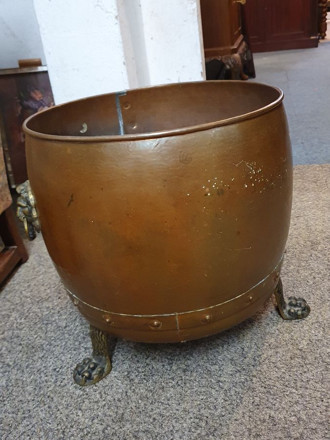 Antique Antique Jardiniere Or Fireplace Log Bin