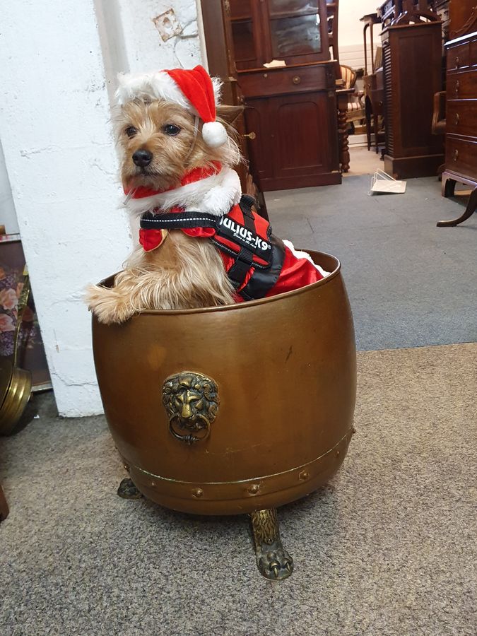 Antique Antique Jardiniere Or Fireplace Log Bin