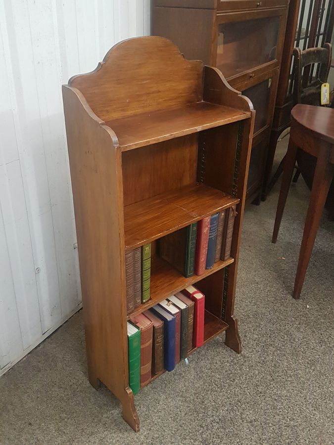 Antique Small Arts & Crafts Bookcase Shelves Cabinet