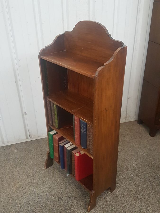 Antique Small Arts & Crafts Bookcase Shelves Cabinet