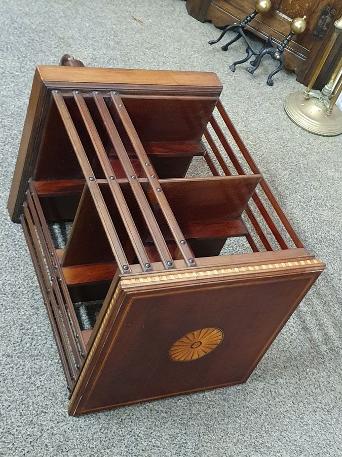 Antique Good Antique Maple & Co London Revolving Bookcase 