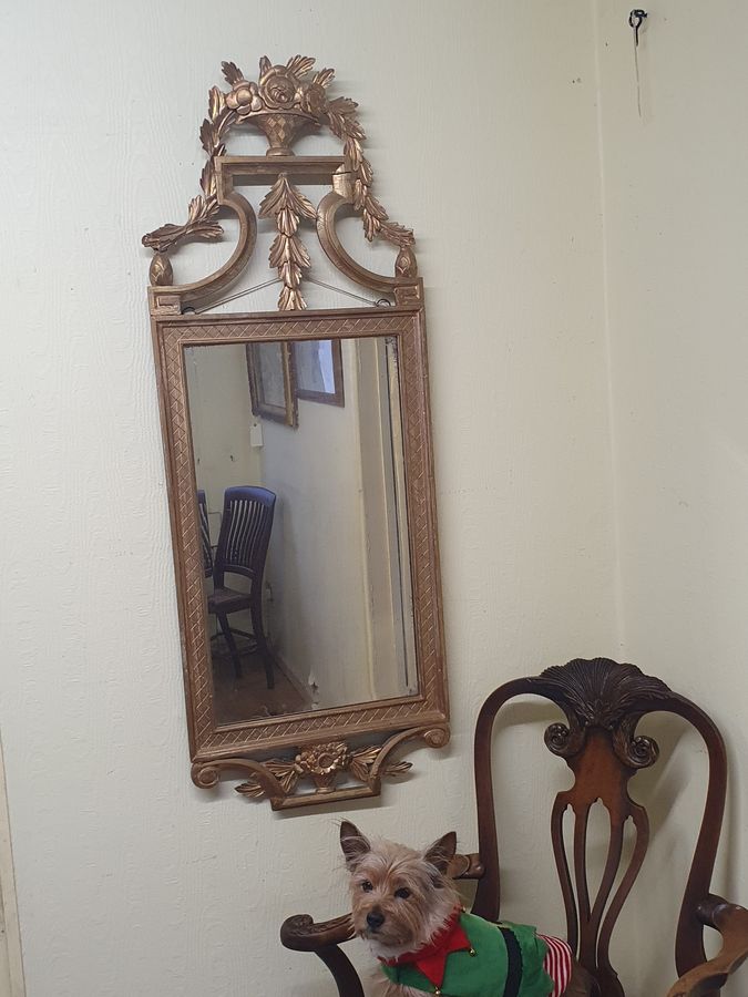 Antique Good Antique Style Gilt Wall Hanging Mirror 