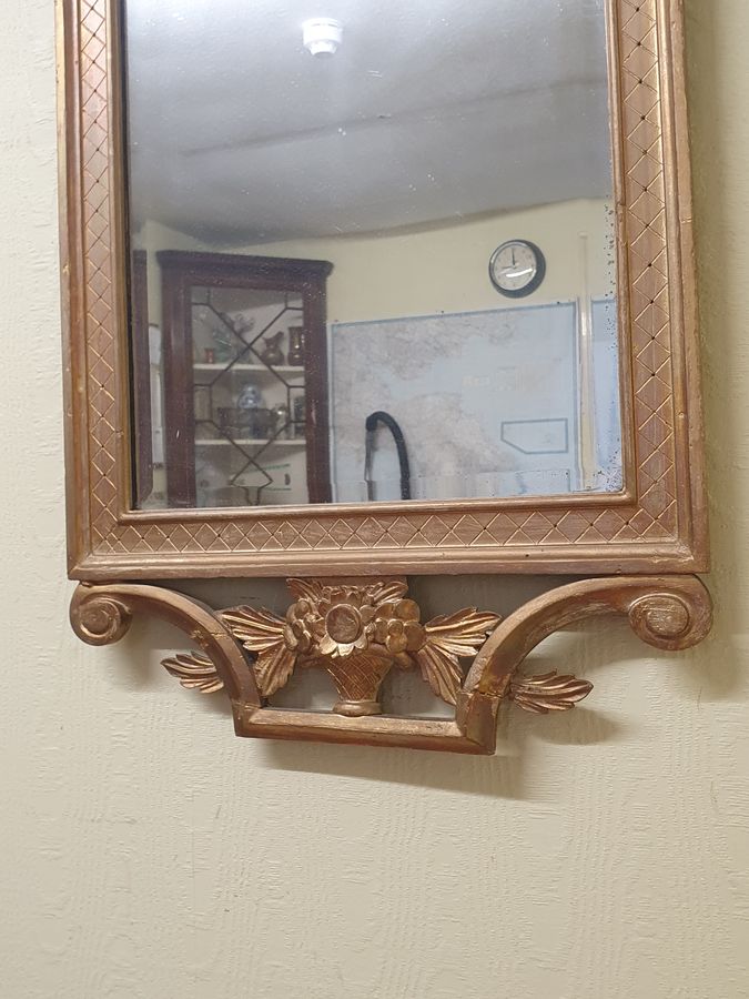 Antique Good Antique Style Gilt Wall Hanging Mirror 