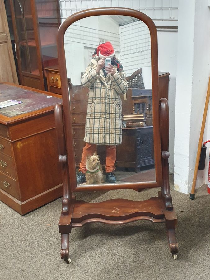 Antique Victorian Cheval Dressing Mirror