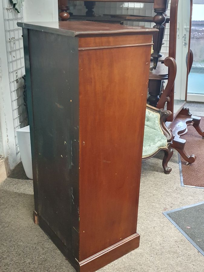 Antique Good Antique Pedestal Wellington Chest of Drawers 