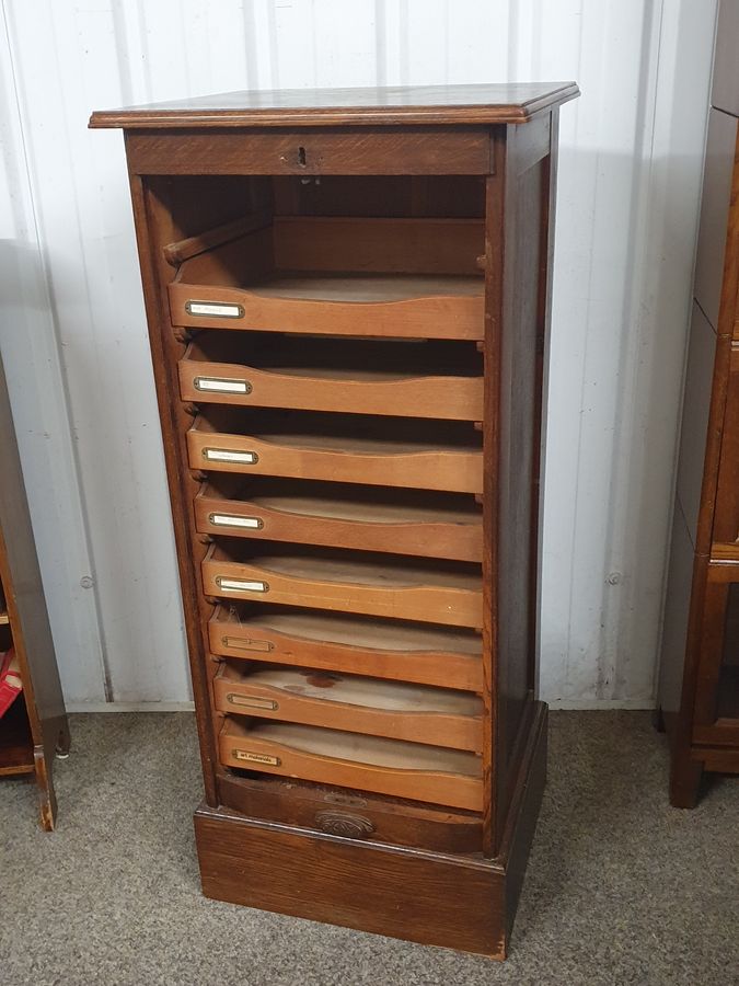 Antique Edwardian Office Filing Cabinet