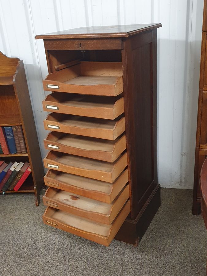 Antique Antique Edwardian Office Filing Cabinet 