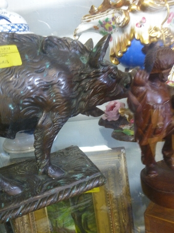 Antique Bronze Boar