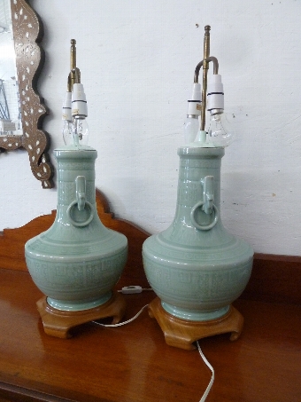 Antique Pair of Lamps