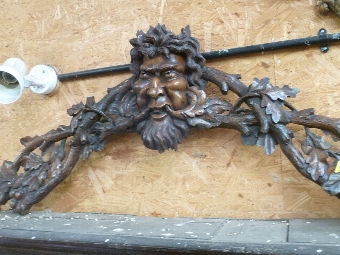 Antique Green  Man Carvings