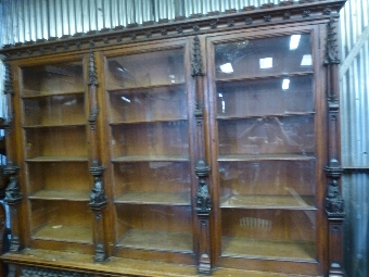 Antique Gothic Bookcase