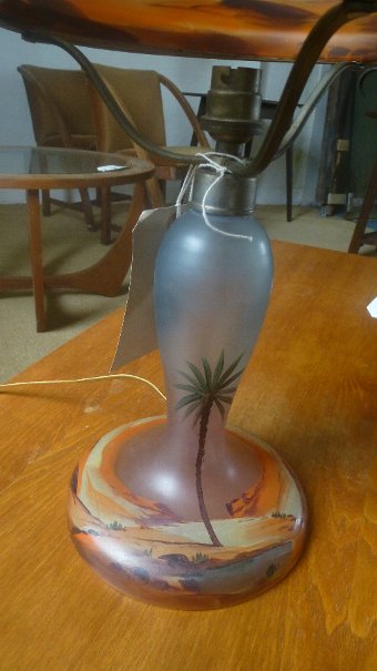Antique Art Glass Lamp