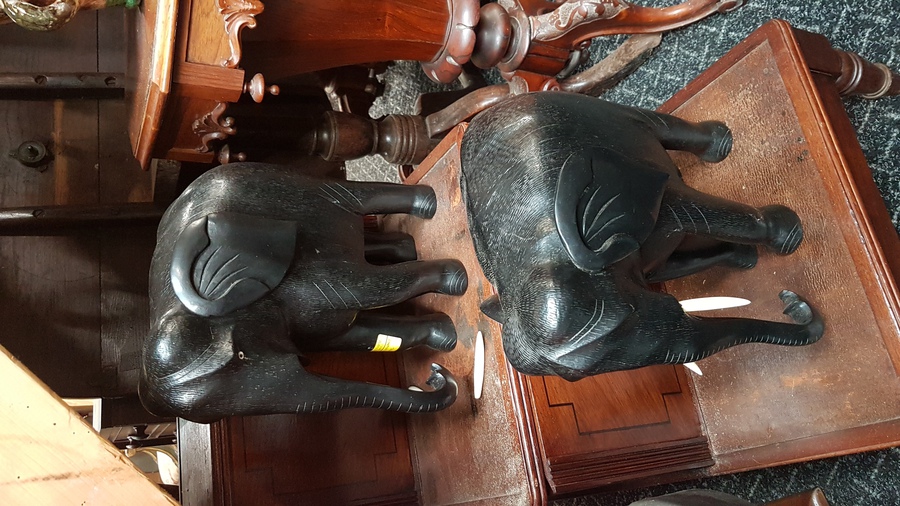 Antique Pair of Elephants 