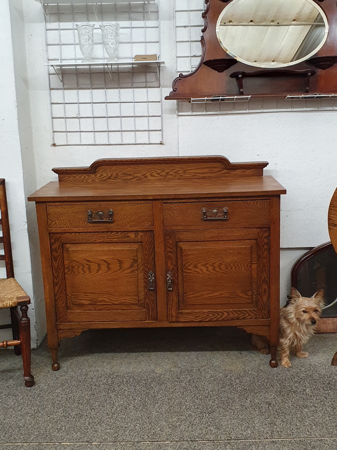 Antique Edwardian Oak Sideboard 