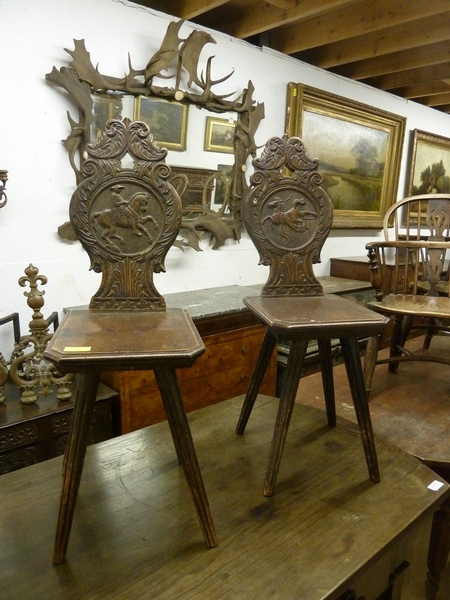 Pair Hall Chairs