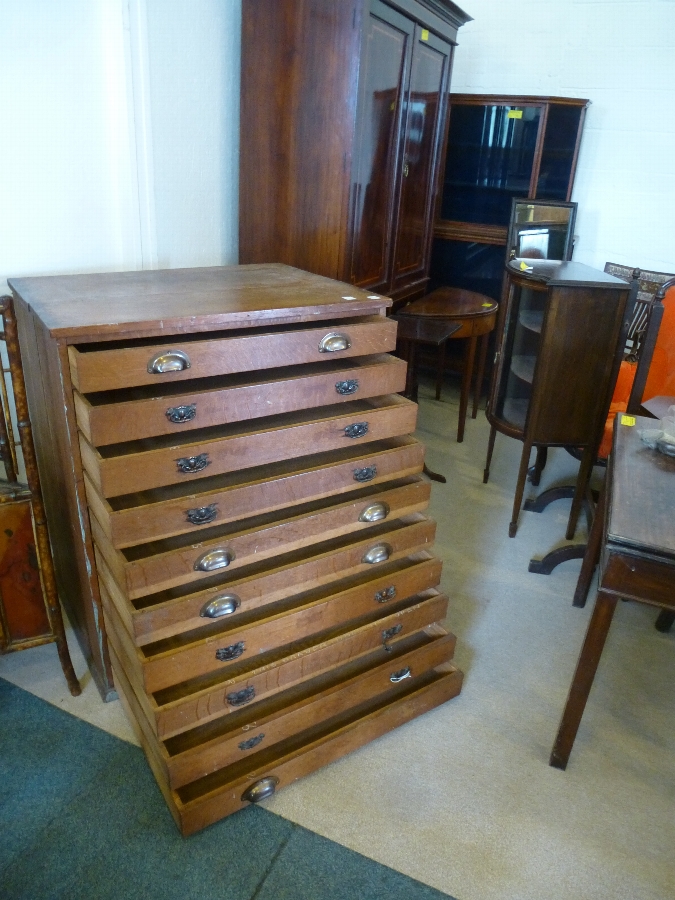 Antique Plan Chest 1 ANTIQUES.CO.UK