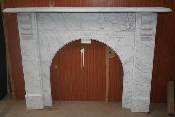 Carra White Marble fireplace