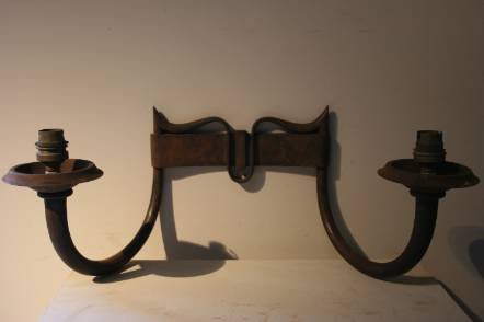 Antique A quality pair of 1940s French wall lights