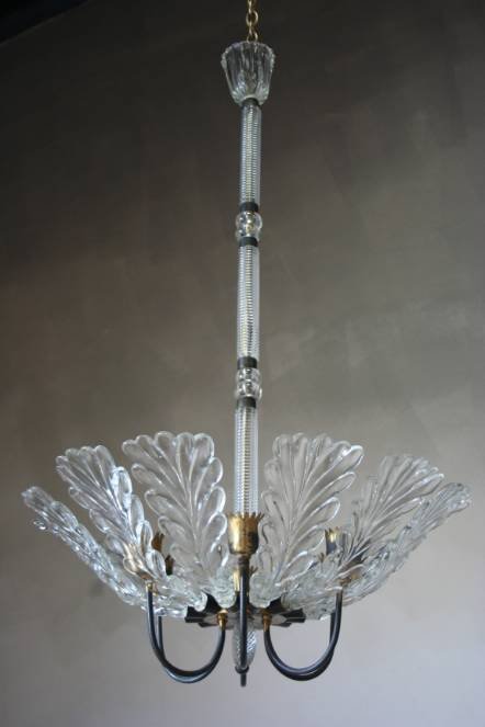 Antique A 1950s Italian Murano glass chandelier 