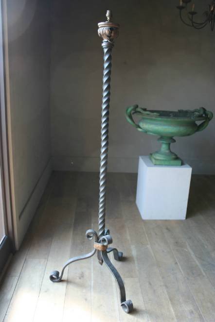 Antique A 1930s iron lamp stand