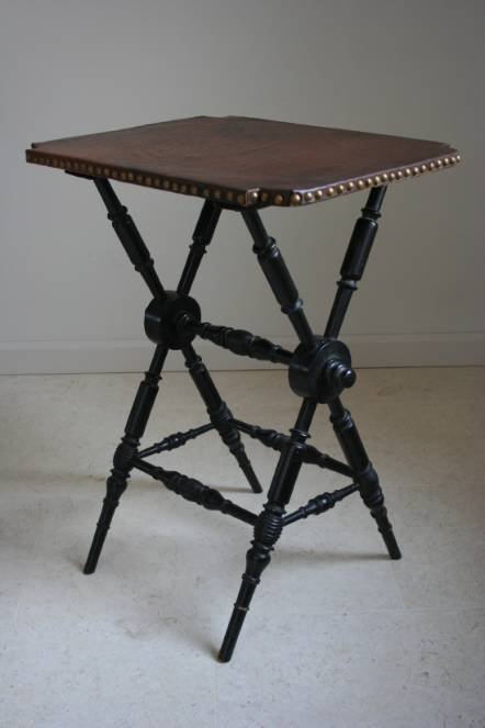 Antique A C19th English ebonised occaisional table