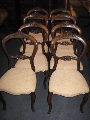 Set of 8 Victorian chairs