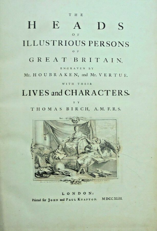 Antique Sir Francis Bacon, Viscount St.Albans - J. Houbraken ( 1698 – 1780)