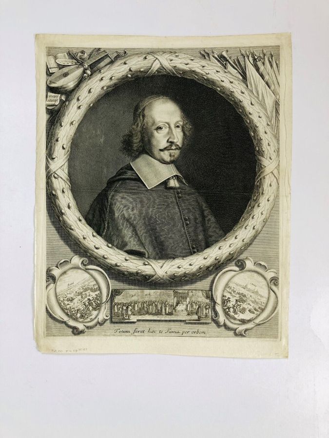 Antique Nanteuil,Robert 1623-1678, Portrait of a Man