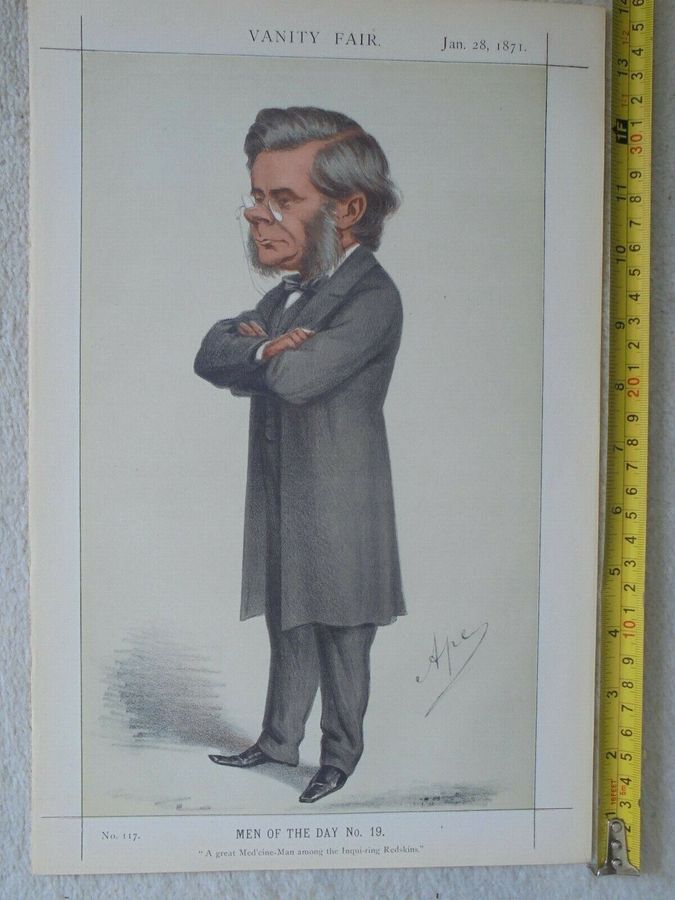 Antique Vanity Fair Prints, Men of The Day No 19 - Professor Huxley