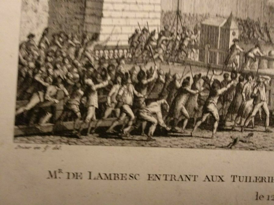 Antique Mr de Lambesc entrant aux Tuileries, avec un detachement de royal: Allemand