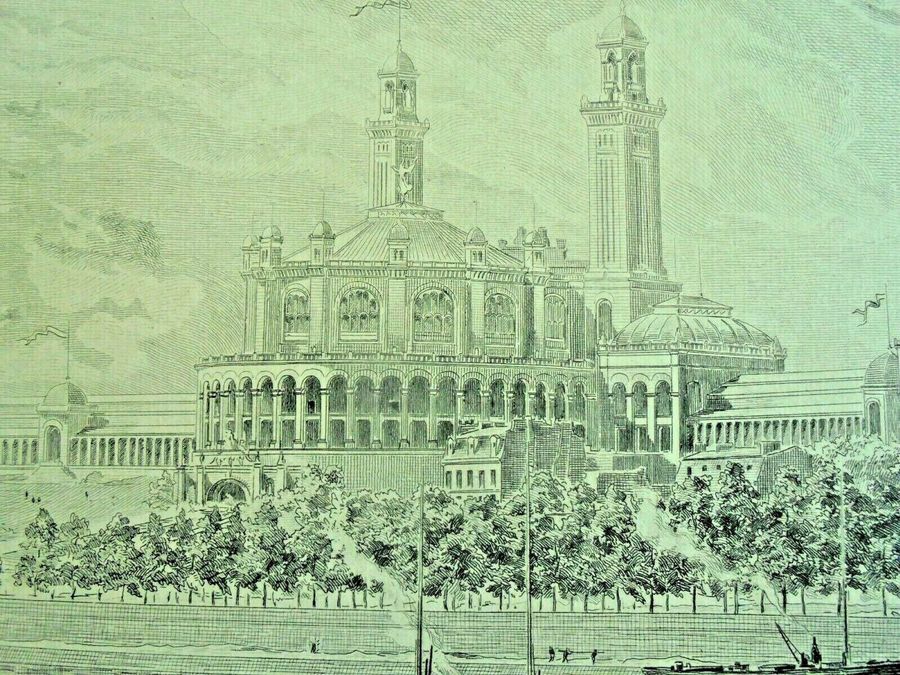 Antique Exposition Universelle de 1878 , Palais du Trocadero (Paris, France),H.Toussaint