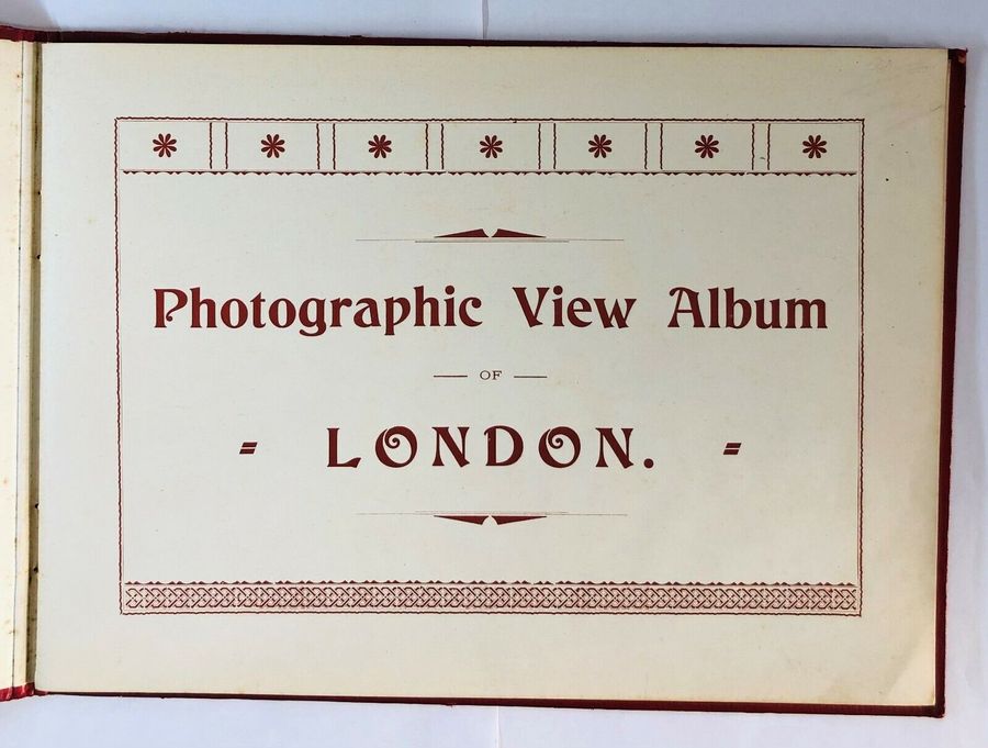 Antique Photographic View Album of London, C. 1900, 12 pages Retro/Verso