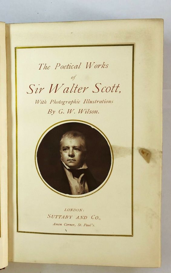Antique Photographic Illustrations - The Poetical Works of Sir Walter Scott, C.1886