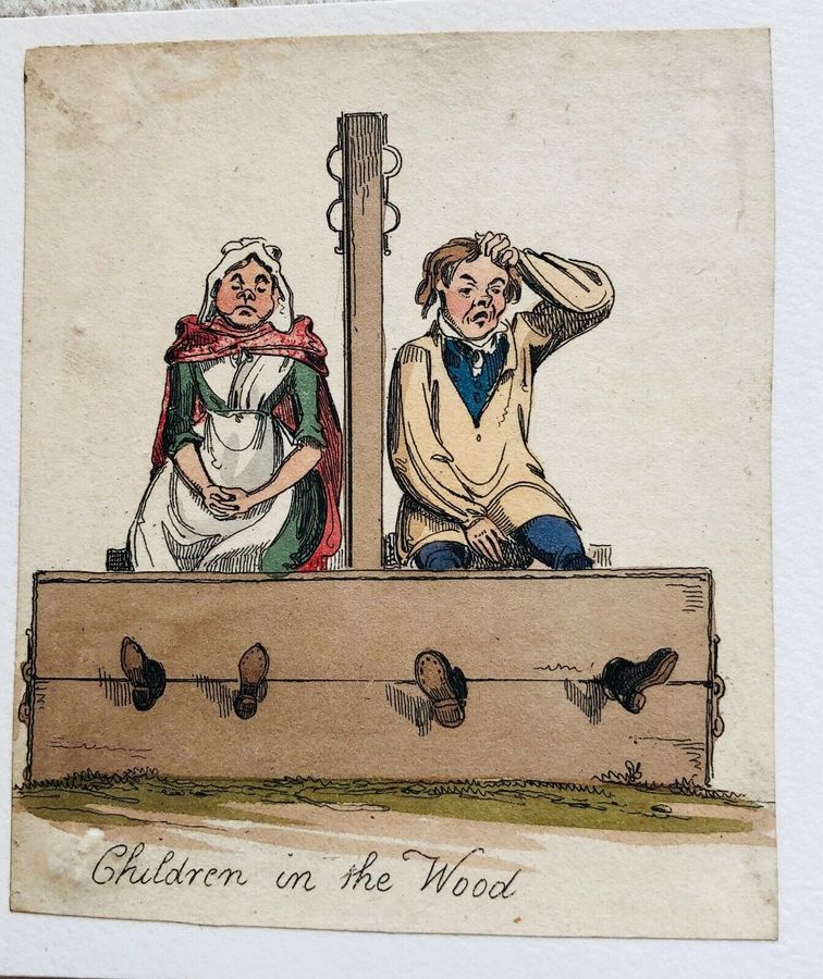 Busby's Caricature Ca. 1820s.  Children in the Wood