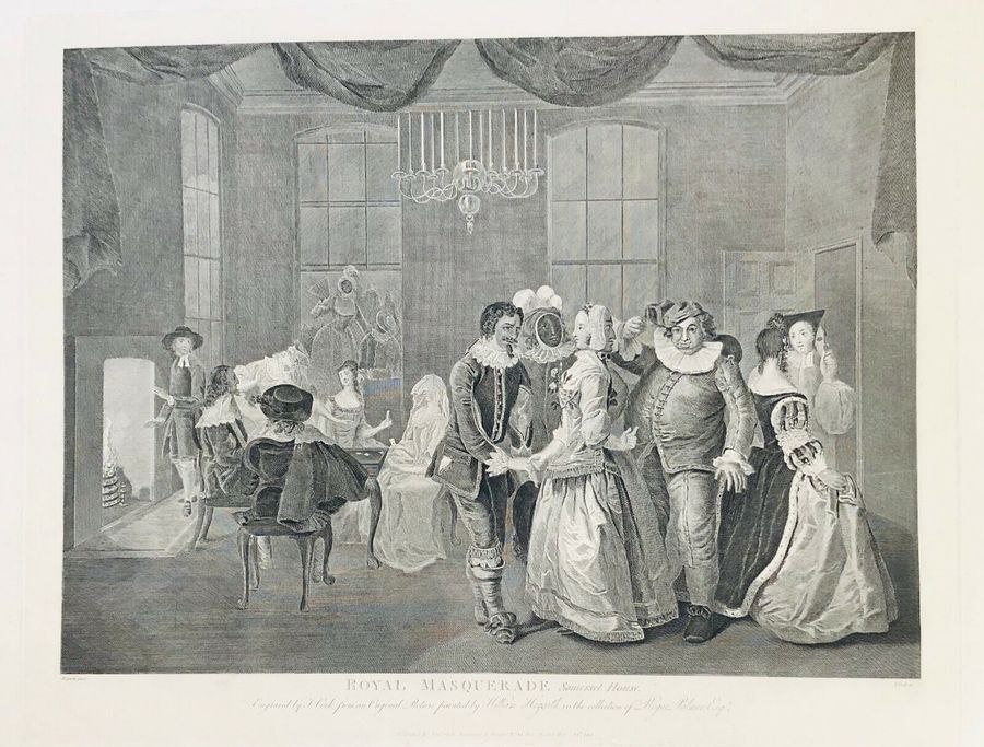 William Hogarth (1697-1764), Royal Masquerade - Somerset House 1805