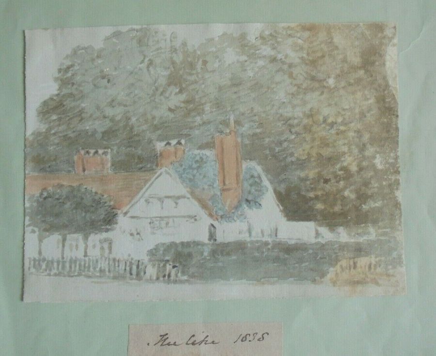 Antique Thomas Clark - 'The lake 1838' - Cottage