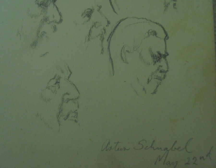 Antique Gordon Tattersfield - Drawing of Artur Schnabel