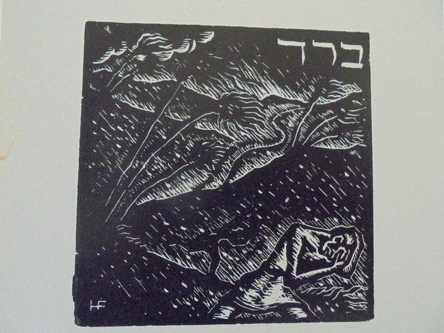 Hermann Fechenbach. Original Wood Engraving