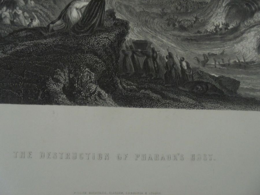 Antique The Destruction of Pharaoh's host - John Martin