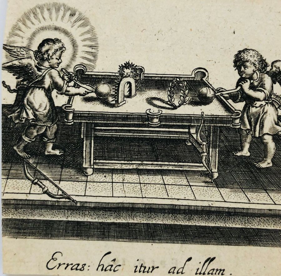 Billiard Table with Two Angels, Ca. 1600