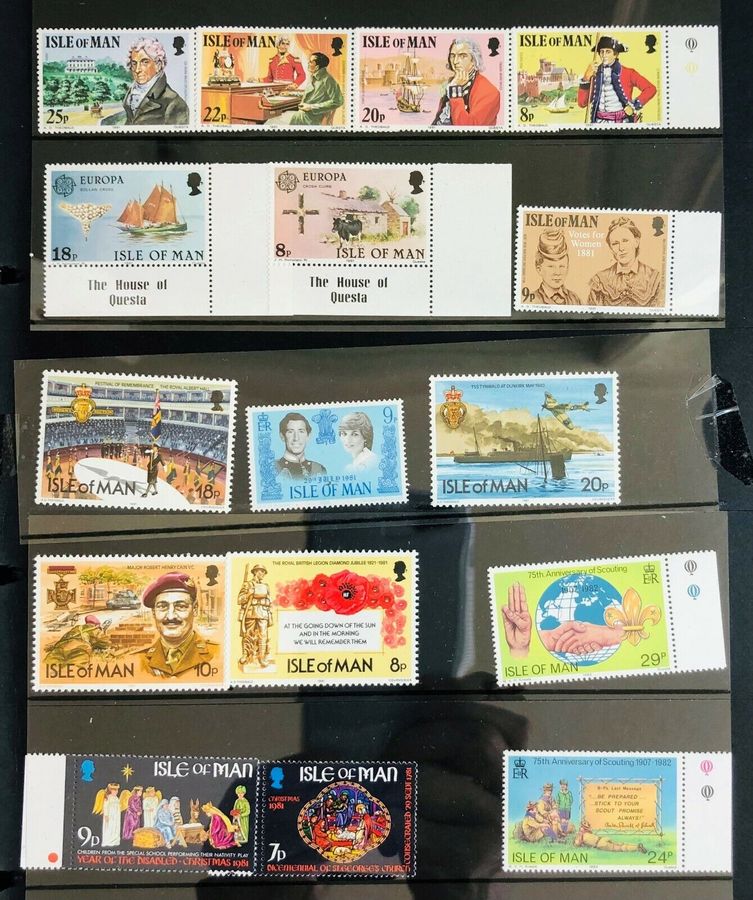 Isle of Man, 16x Stamps